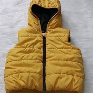Gymboree Yellow Bear Hooded‎ Puffer Vest